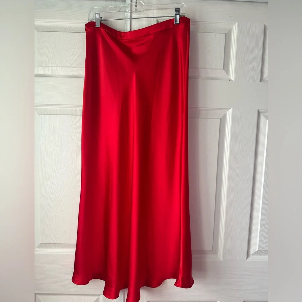 Zara Vibrant Red Maxi Skirt - Picture 1 of 2